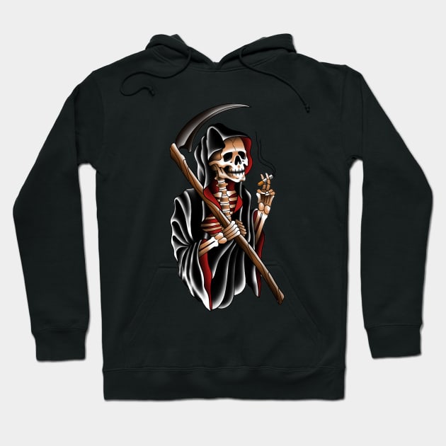 Traditional tattoo grim reaper Hoodie by Smurnov